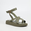 Viabeach Coconut 7 Flat Sandal - Khaki footwear Viabeach