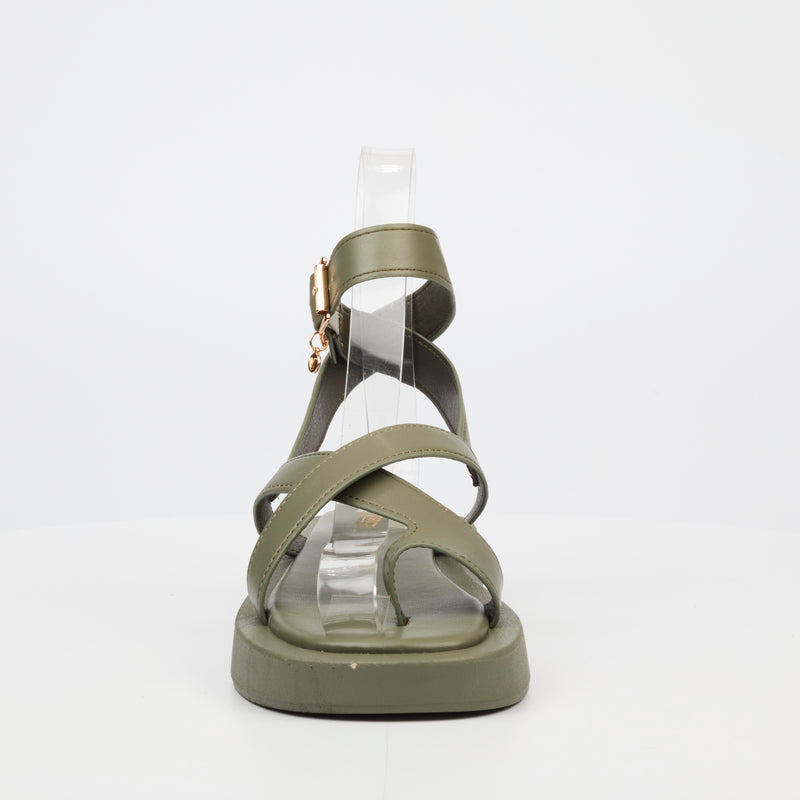 Viabeach Coconut 7 Flat Sandal - Khaki footwear Viabeach   