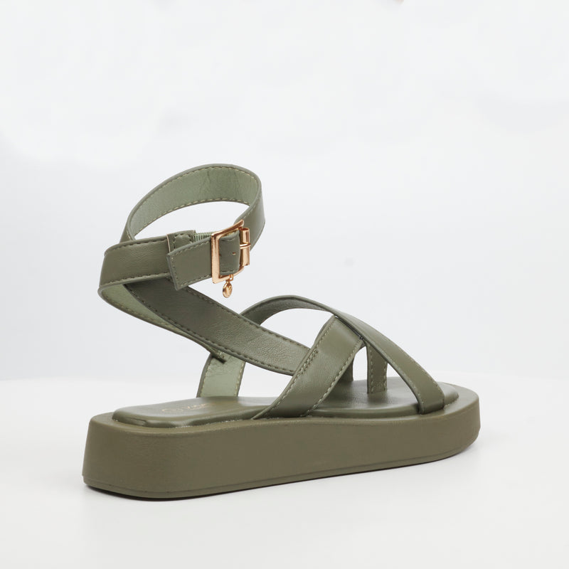 Viabeach Coconut 7 Flat Sandal - Khaki footwear Viabeach