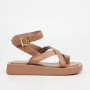 Viabeach Coconut 7 Flat Sandal - Taupe footwear Viabeach