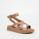 Viabeach Coconut 7 Flat Sandal - Taupe footwear Viabeach