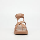 Viabeach Coconut 7 Flat Sandal - Taupe footwear Viabeach