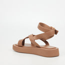 Viabeach Coconut 7 Flat Sandal - Taupe footwear Viabeach