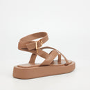 Viabeach Coconut 7 Flat Sandal - Taupe footwear Viabeach