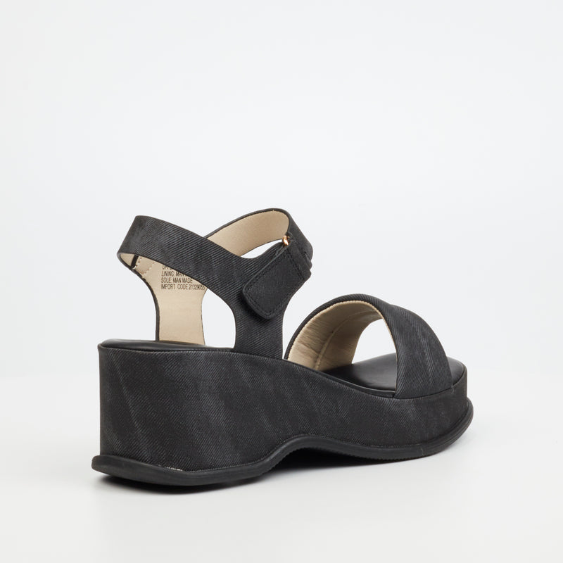 Butterfly Feet Corey 2 Wedge - Black footwear Butterfly Feet   