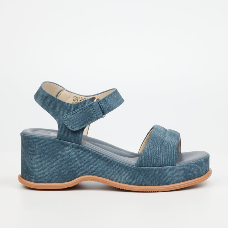 Butterfly Feet Corey 2 Wedge - Navy footwear Butterfly Feet   