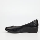 Butterfly Classics Cosetta 1 Faux Leather Low Wedge - Black footwear Butterfly Classics