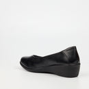 Butterfly Classics Cosetta 1 Faux Leather Low Wedge - Black footwear Butterfly Classics
