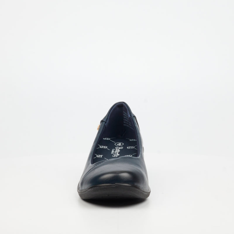 Butterfly Classics Cosetta 1 Faux Leather Low Wedge - Navy footwear Butterfly Classics