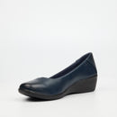 Butterfly Classics Cosetta 1 Faux Leather Low Wedge - Navy footwear Butterfly Classics