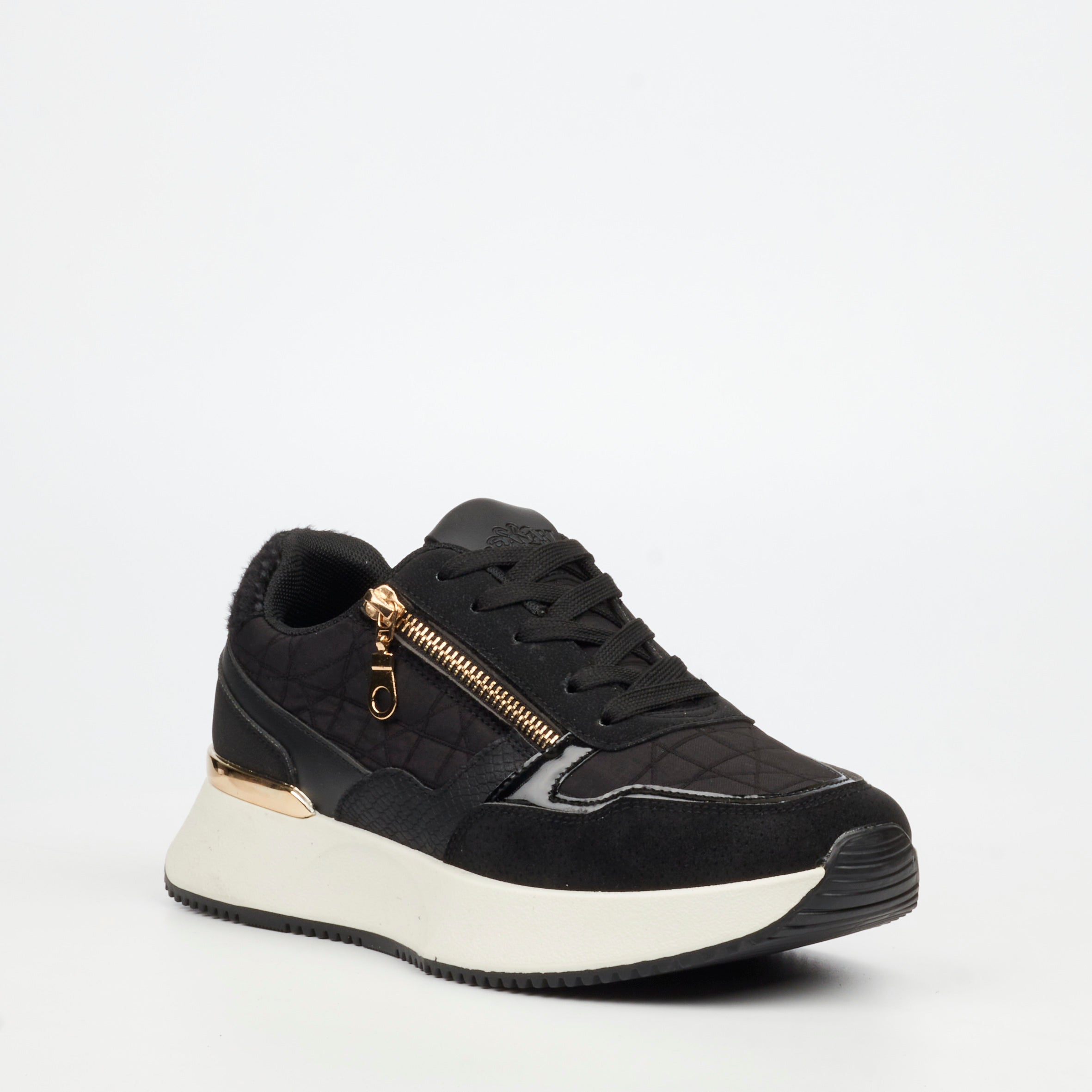 Urbanart Cosmos 1 Canvas / Faux Nubuck Sneaker - Black(ladies) footwear UBRT