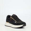 Urbanart Cosmos 1 Canvas / Faux Nubuck Sneaker - Black(ladies)