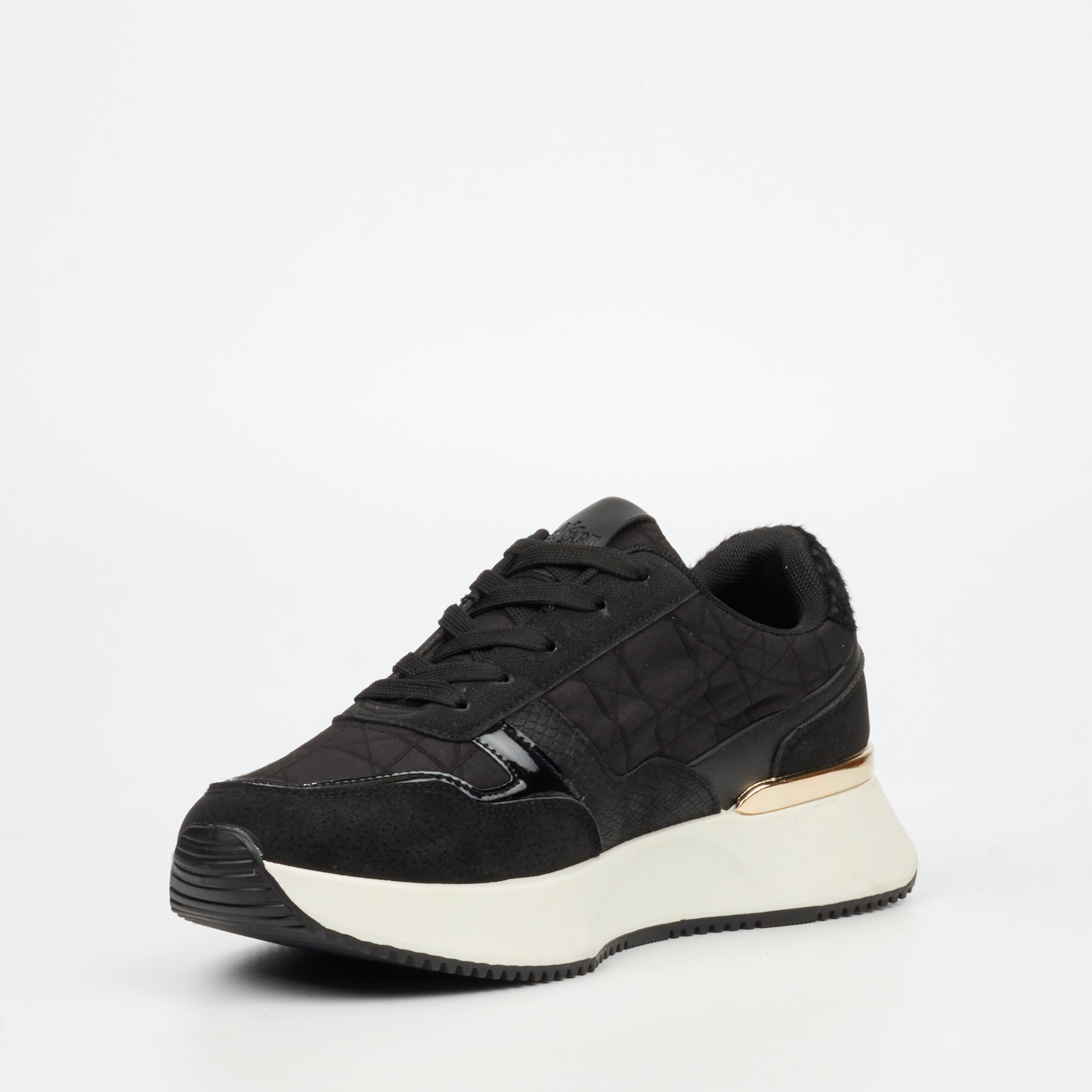Urbanart Cosmos 1 Canvas / Faux Nubuck Sneaker - Black(ladies) footwear UBRT