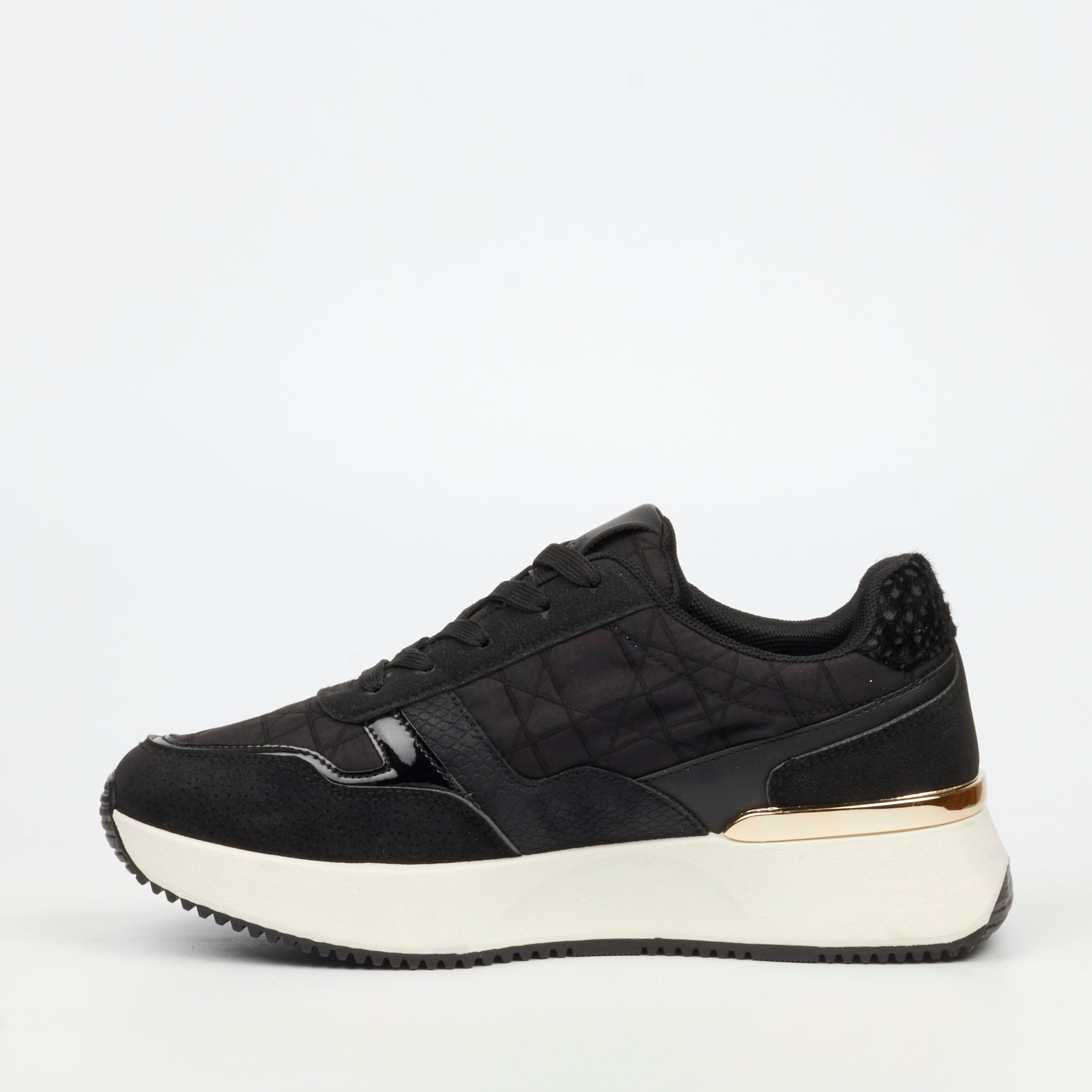 Urbanart Cosmos 1 Canvas / Faux Nubuck Sneaker - Black(ladies) footwear UBRT