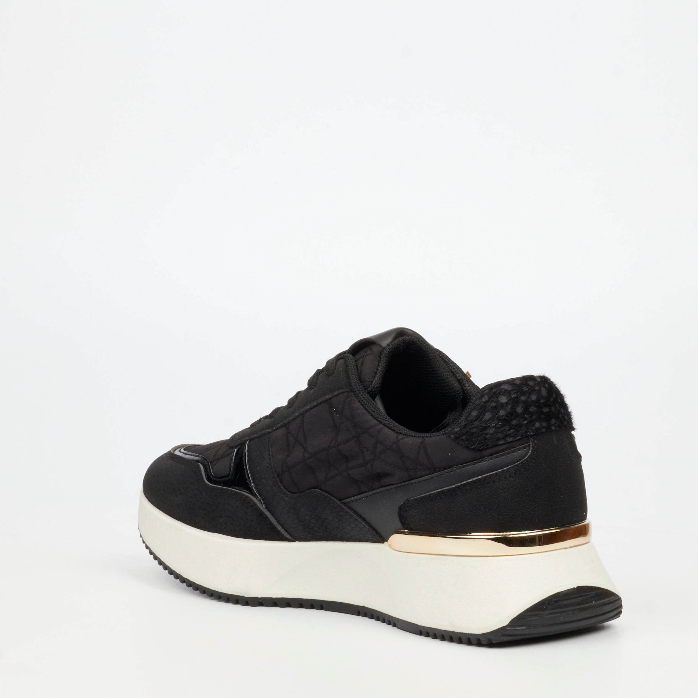 Urbanart Cosmos 1 Canvas / Faux Nubuck Sneaker - Black(ladies) footwear UBRT