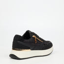 Urbanart Cosmos 1 Canvas / Faux Nubuck Sneaker - Black(ladies)