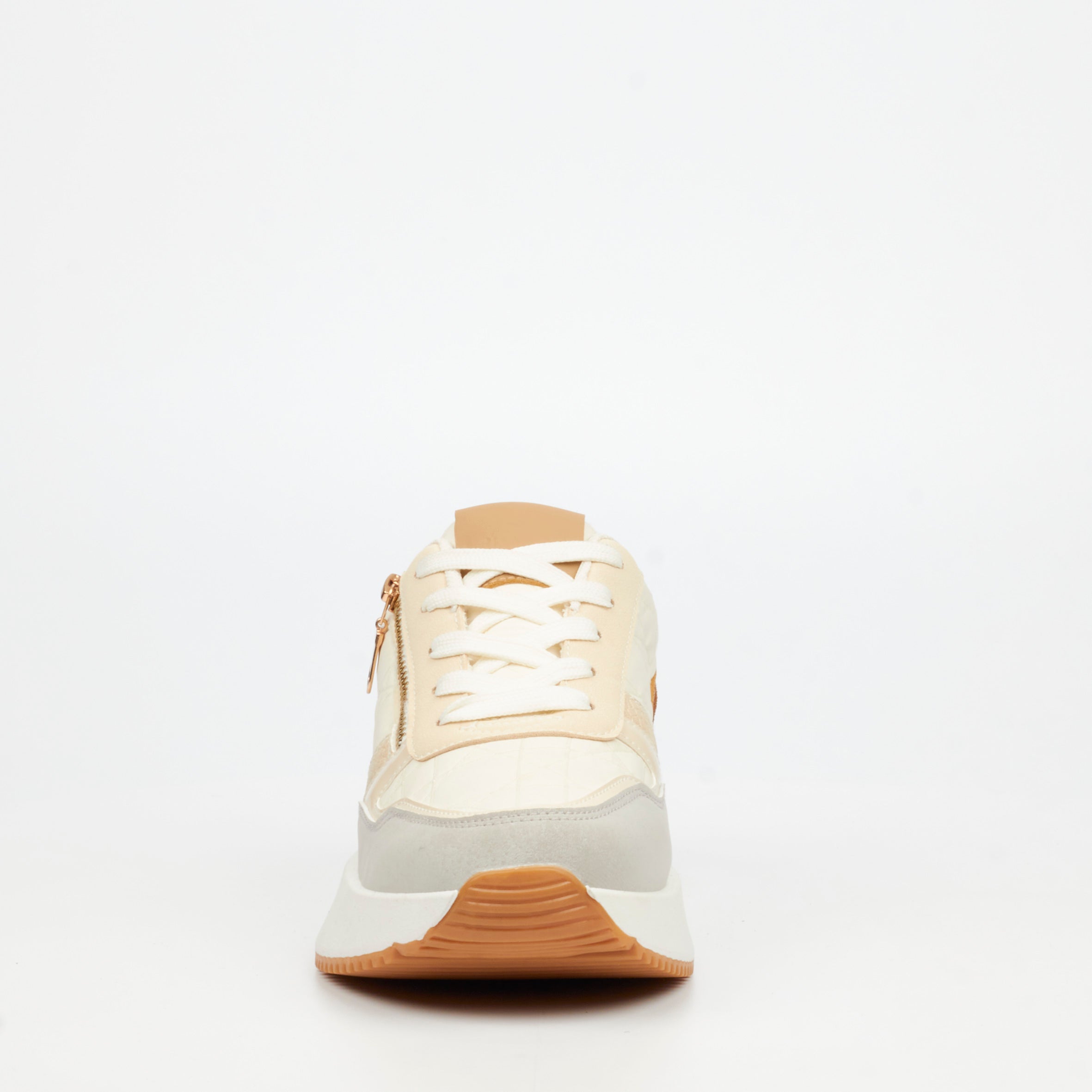Urbanart Cosmos 1 Canvas / Faux Nubuck Sneaker - Cream(ladies) footwear UBRT