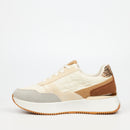 Urbanart Cosmos 1 Canvas / Faux Nubuck Sneaker - Cream(ladies)