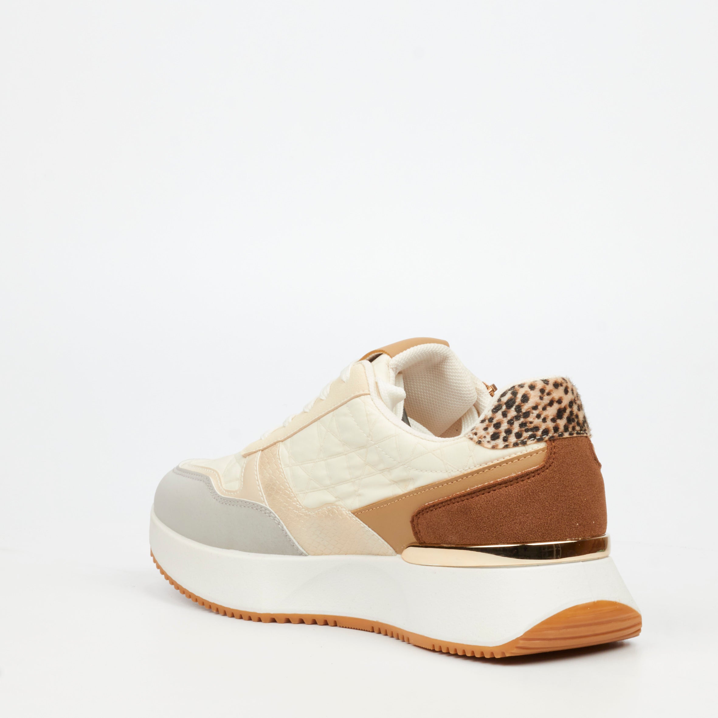 Urbanart Cosmos 1 Canvas / Faux Nubuck Sneaker - Cream(ladies) footwear UBRT