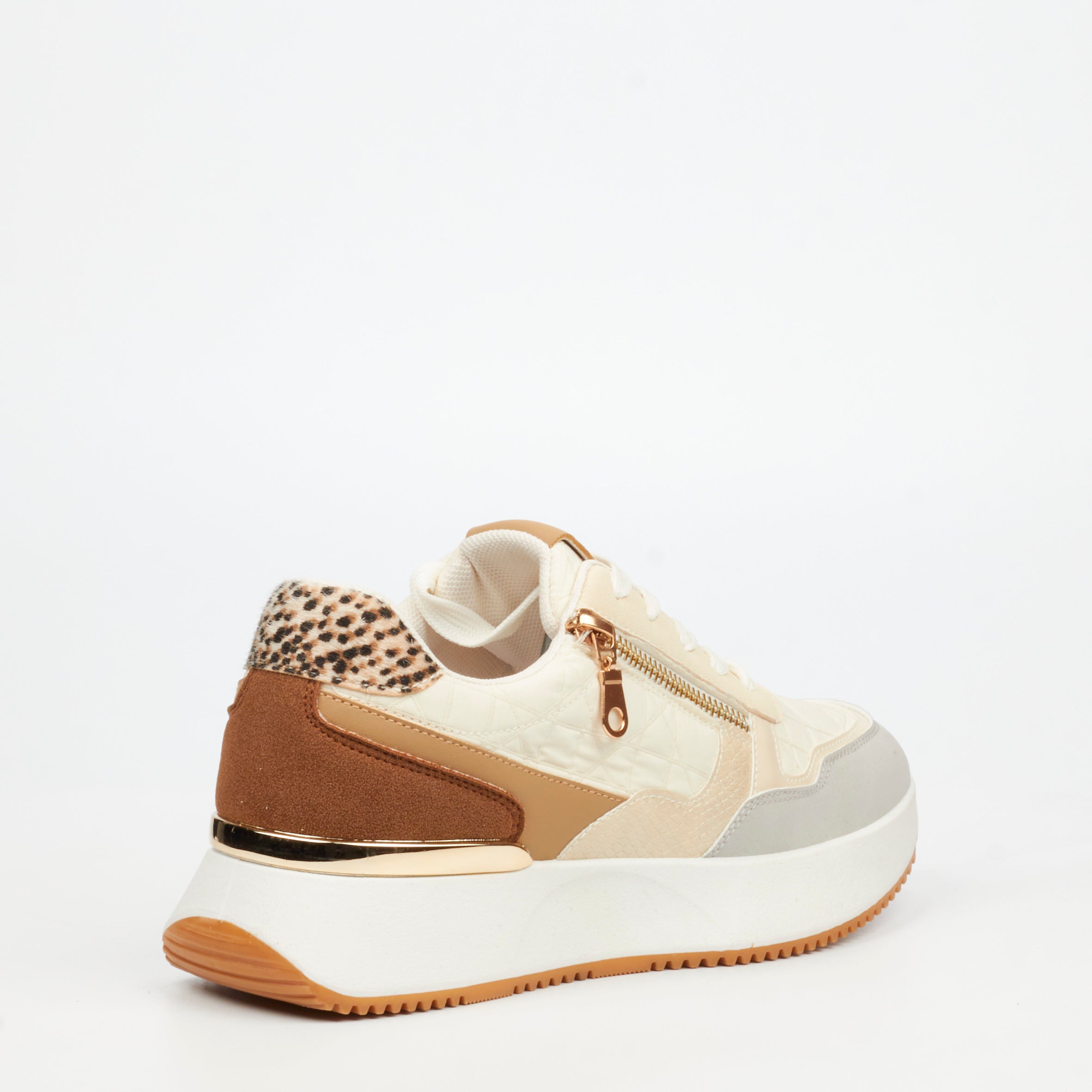 Urbanart Cosmos 1 Canvas / Faux Nubuck Sneaker - Cream(ladies) footwear UBRT