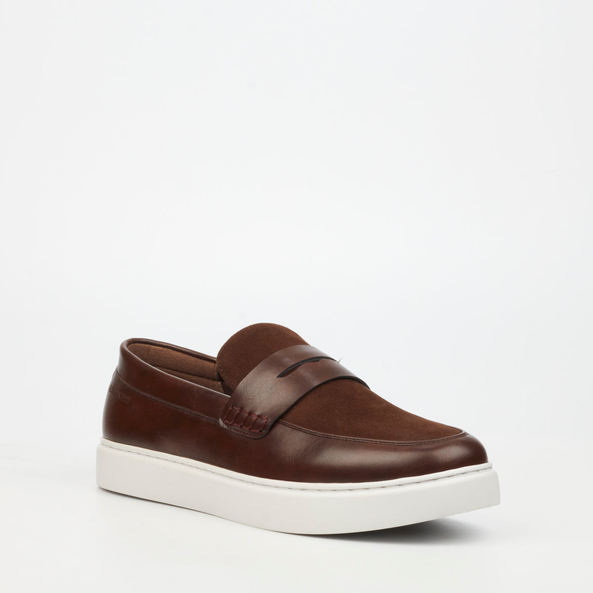 Mazerata Craig 1 Faux Wax / Faux Suede Sneaker - Chocolate
