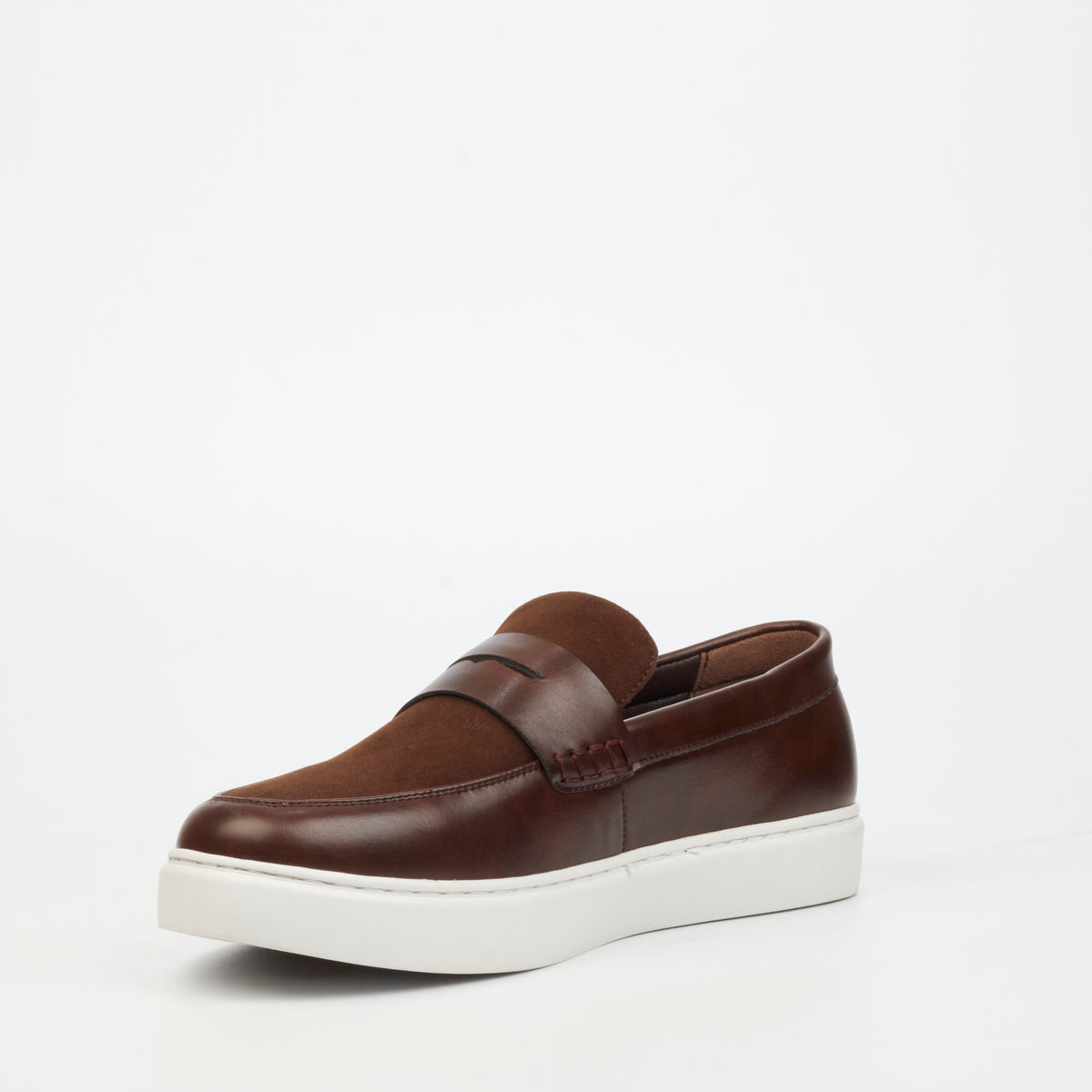 Mazerata Craig 1 Faux Wax / Faux Suede Sneaker - Chocolate