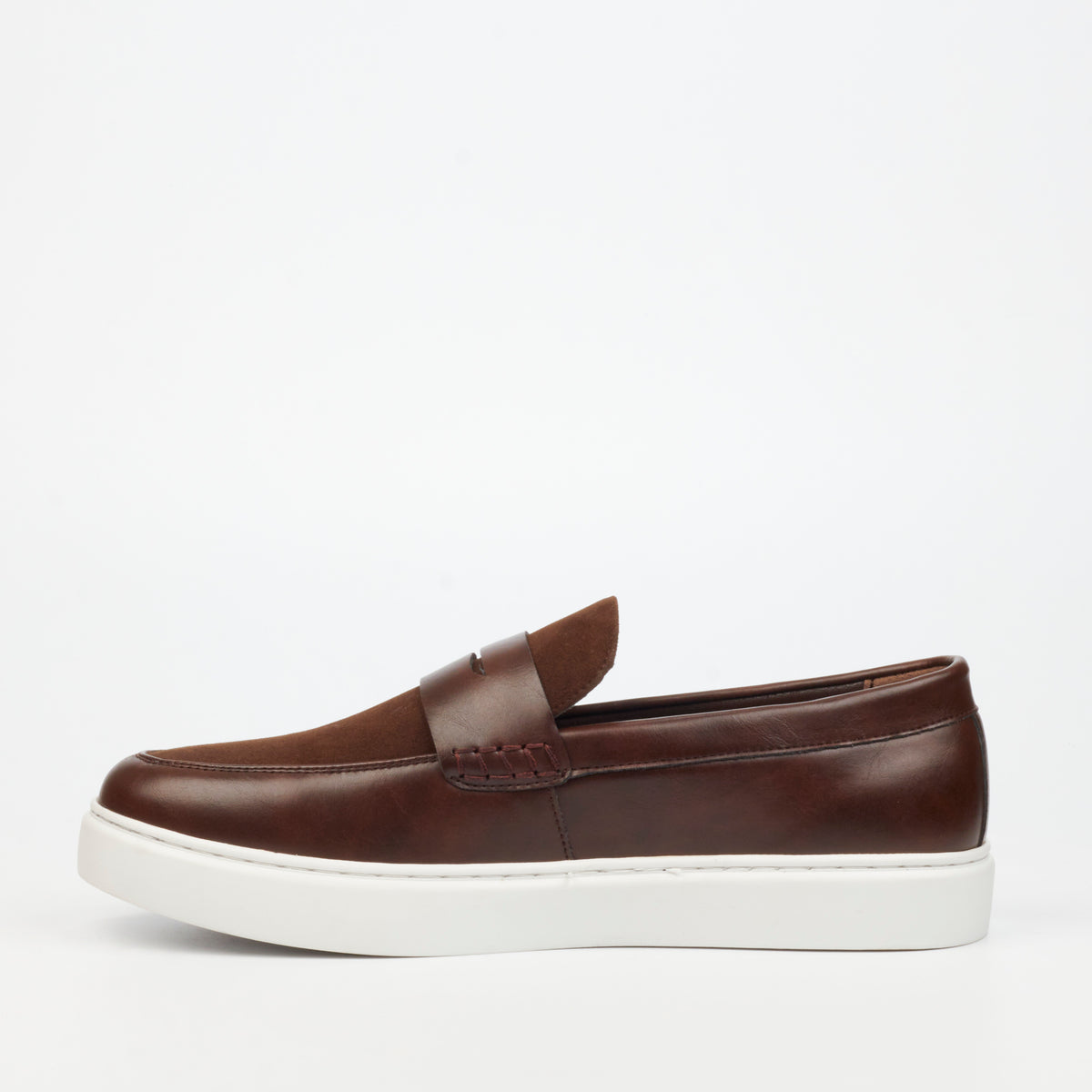 Mazerata Craig 1 Faux Wax / Faux Suede Sneaker - Chocolate