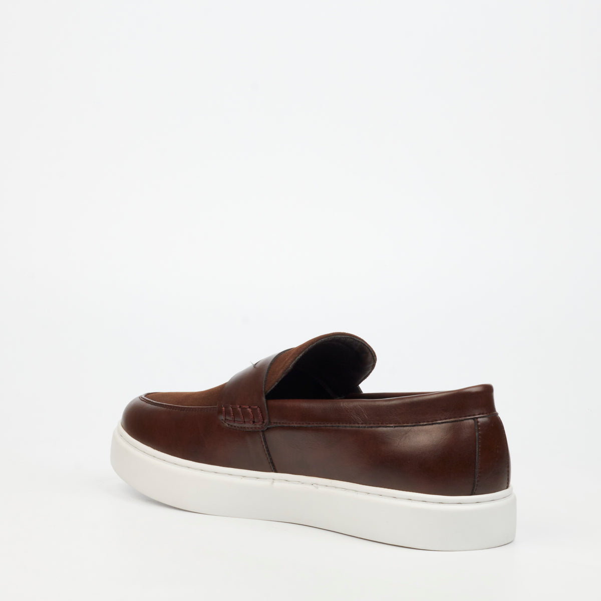 Mazerata Craig 1 Faux Wax / Faux Suede Sneaker - Chocolate