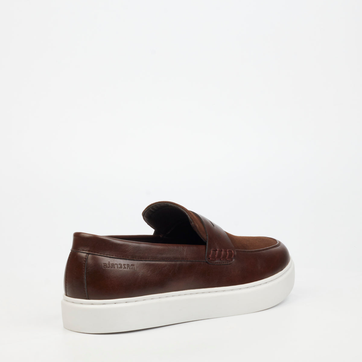 Mazerata Craig 1 Faux Wax / Faux Suede Sneaker - Chocolate