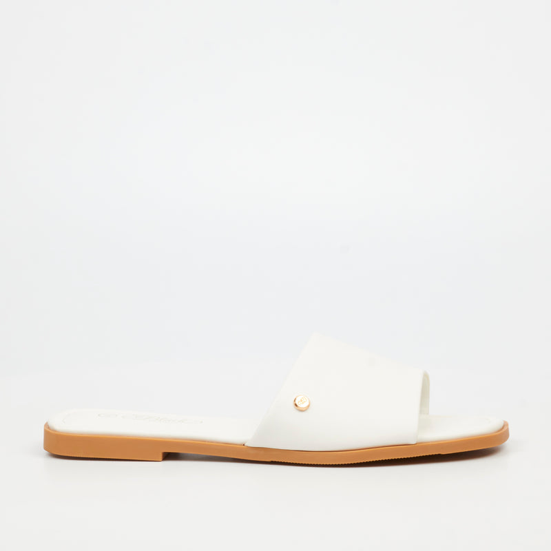 MIss Black Cream 1 Sandal - White
