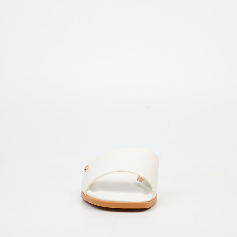MIss Black Cream 1 Sandal - White