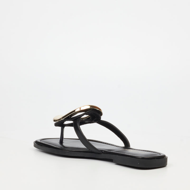 Miss Black Cream 3 Sandal - Black