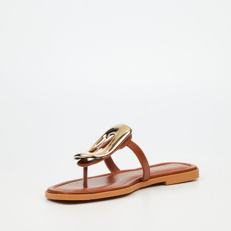 Miss Black Cream 3 Sandal - Tan