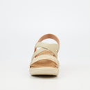Butterfly Feet Crest 1 Wedge - Beige footwear Butterfly Feet