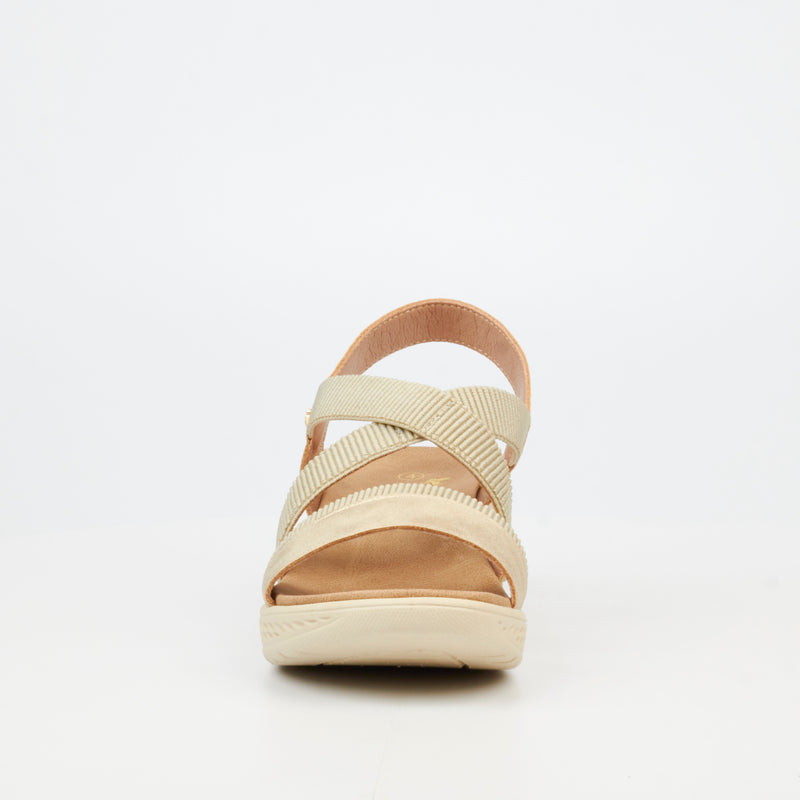 Butterfly Feet Crest 1 Wedge - Beige footwear Butterfly Feet