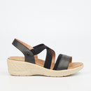 Butterfly Feet Crest 1 Wedge - Black footwear Butterfly Feet