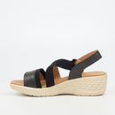 Butterfly Feet Crest 1 Wedge - Black footwear Butterfly Feet