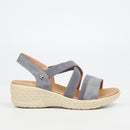 Butterfly Feet Crest 1 Wedge - Grey footwear Butterfly Feet