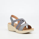 Butterfly Feet Crest 1 Wedge - Grey footwear Butterfly Feet