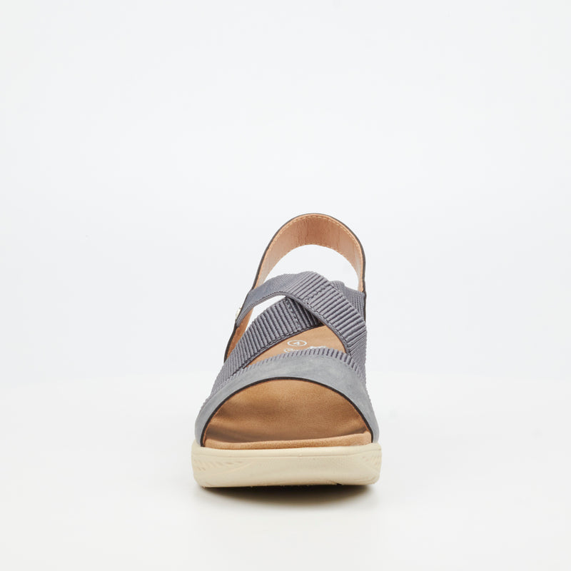 Butterfly Feet Crest 1 Wedge - Grey footwear Butterfly Feet