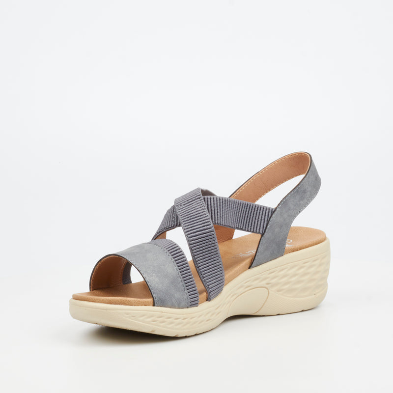 Butterfly Feet Crest 1 Wedge - Grey footwear Butterfly Feet