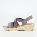 Butterfly Feet Crest 1 Wedge - Grey footwear Butterfly Feet