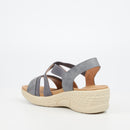 Butterfly Feet Crest 1 Wedge - Grey footwear Butterfly Feet