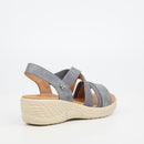 Butterfly Feet Crest 1 Wedge - Grey footwear Butterfly Feet