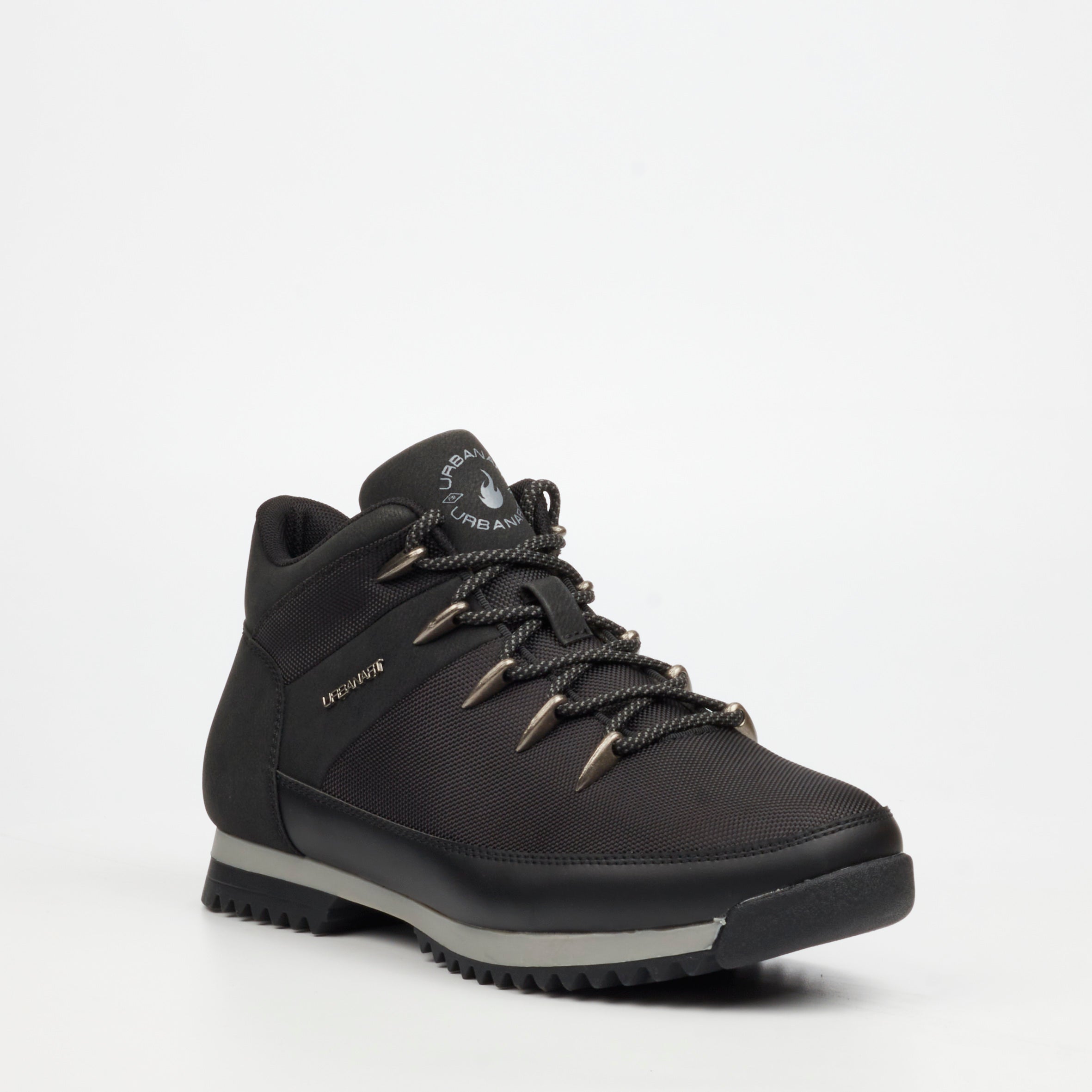 Urbanart Crocco 32 Nylon / Faux Nubuck Ankle Boots - Black footwear Urbanart