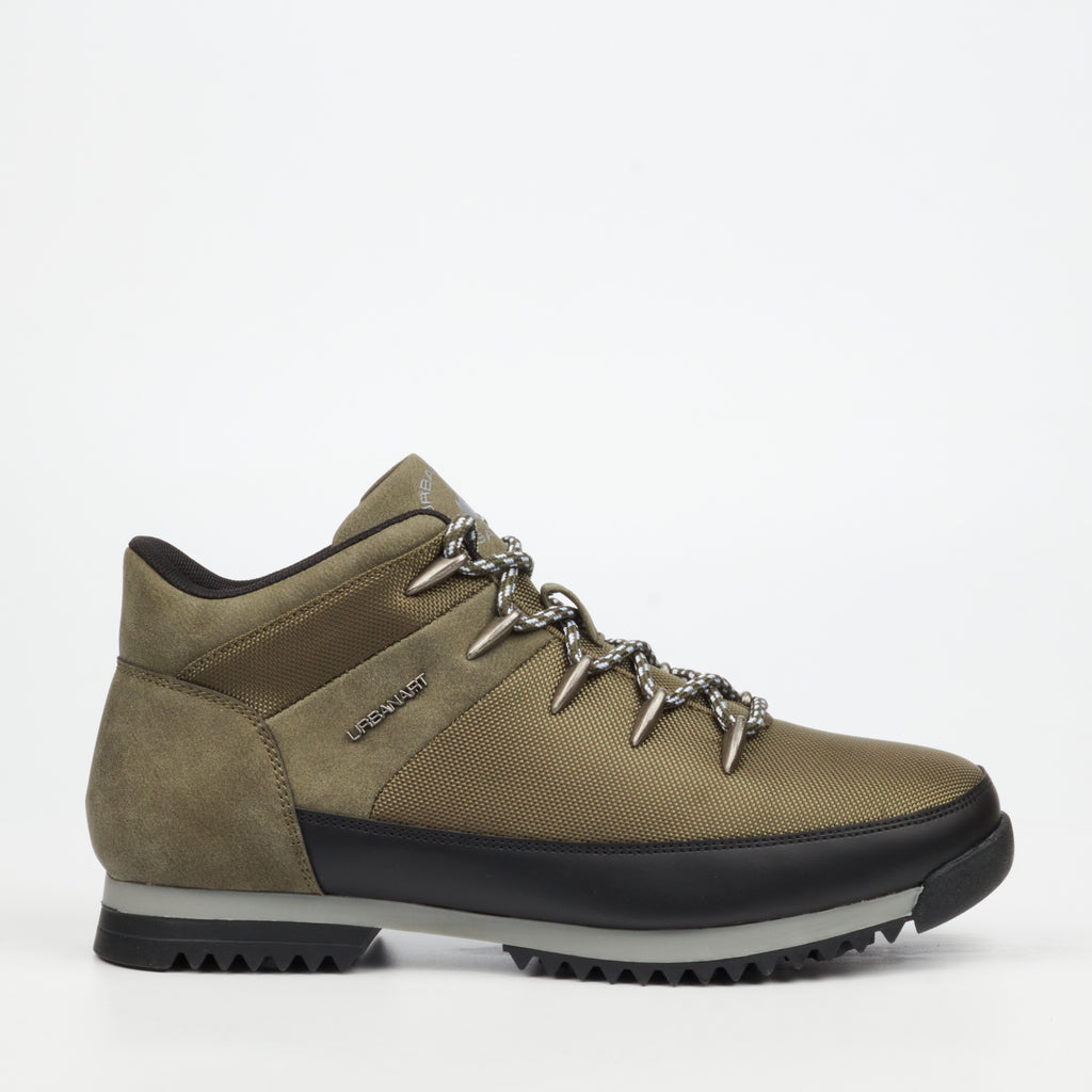 Urbanart Crocco 32 Nylon / Faux Nubuck Ankle Boots - Olive footwear Urbanart