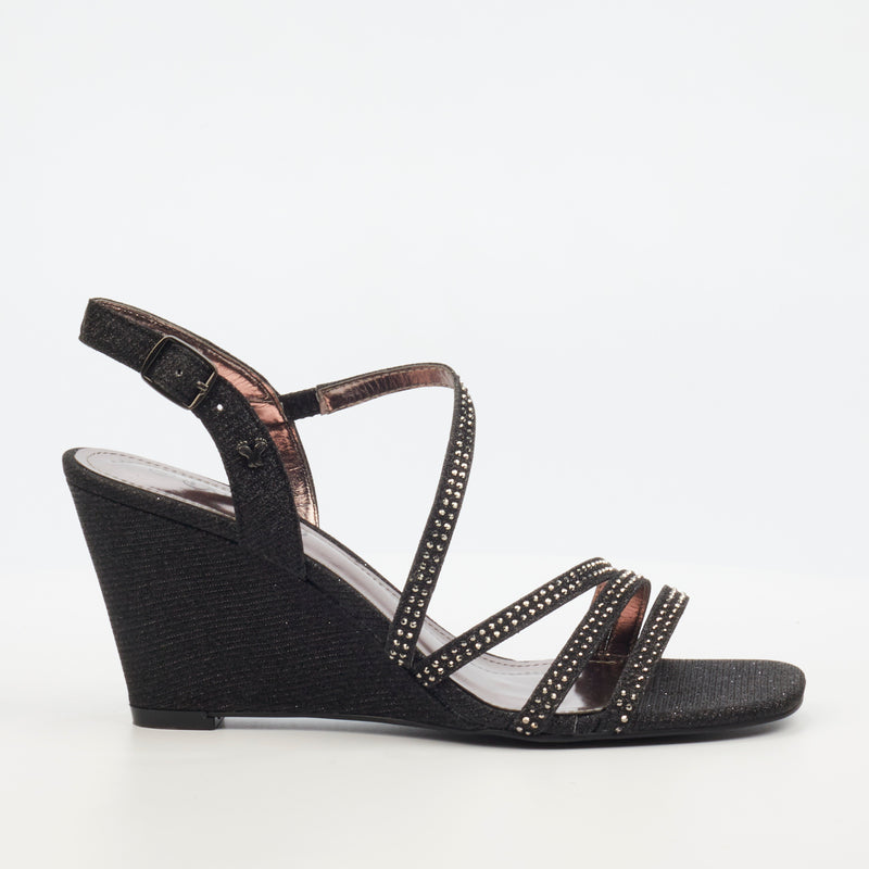 Butterfly Feet Crysta 2 Wedge - Black footwear Butterfly Feet   