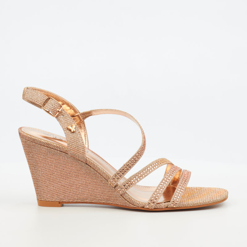 Butterfly Feet Crysta 2 Wedge - Rose Gold footwear Butterfly Feet   