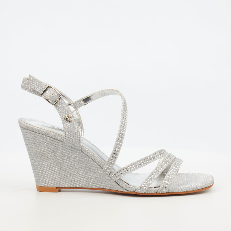 Butterfly Feet Crysta 2 Wedge - Silver footwear Butterfly Feet   