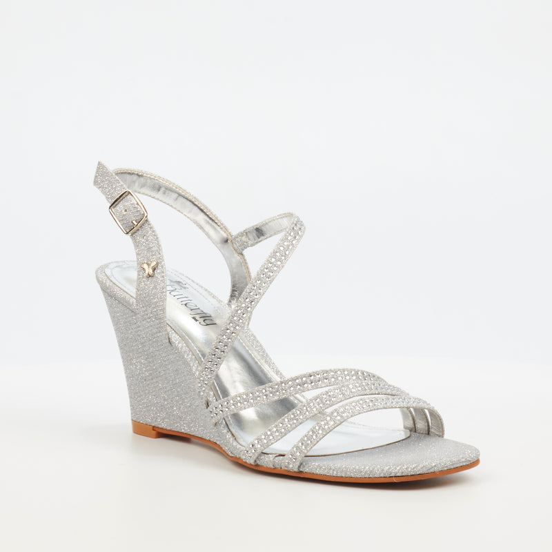 Butterfly Feet Crysta 2 Wedge - Silver footwear Butterfly Feet   